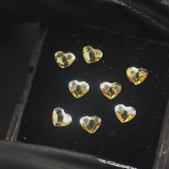 strass swarovski coeur couleur champagne sous différents angles