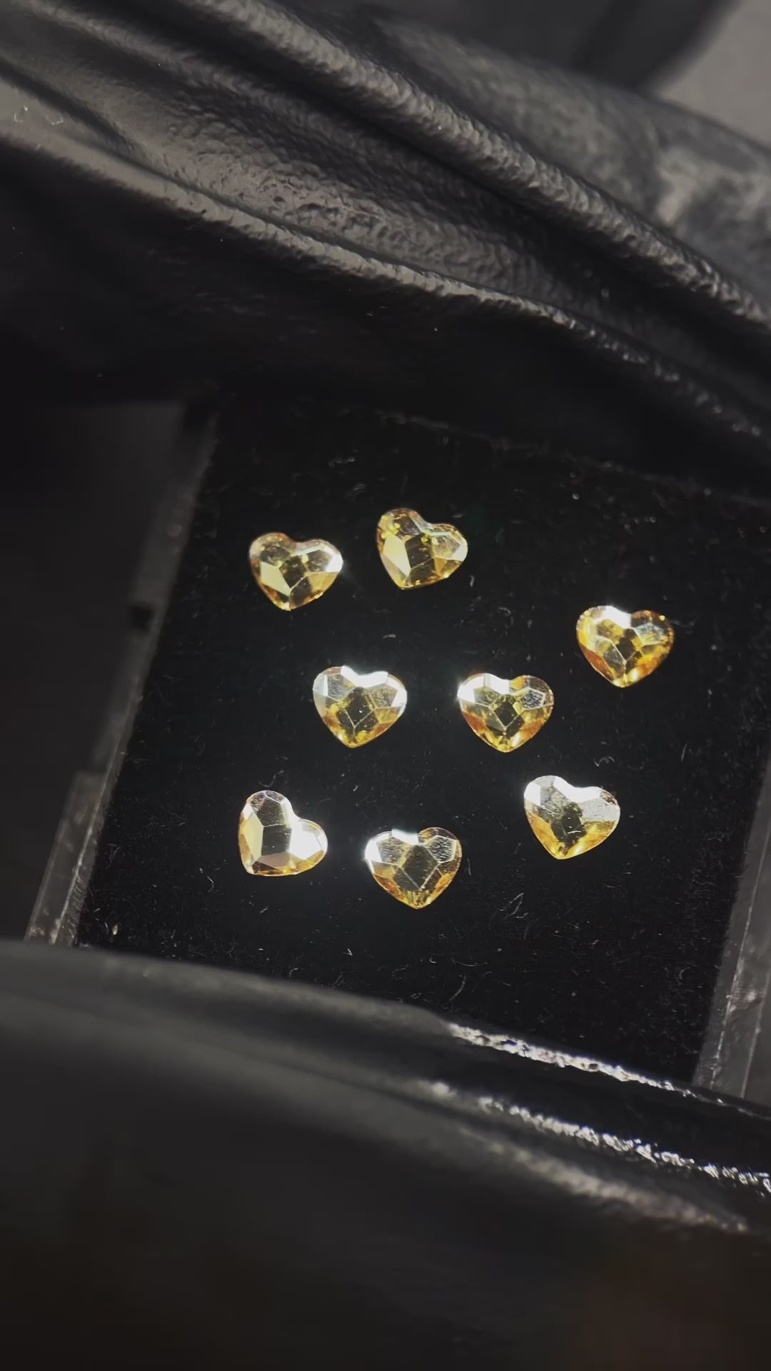 strass swarovski coeur couleur champagne sous différents angles