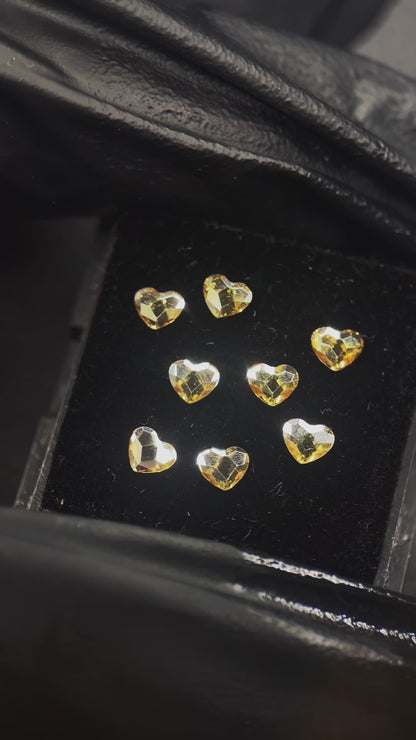 strass swarovski coeur couleur champagne sous différents angles